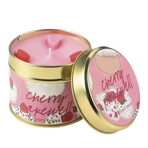 Cherry Bakewell Tin Candles - 6oz Cherry Bakewell Tin Candles