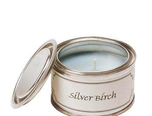 4oz Silver Birch Tin Candles