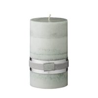 Green Layered Pillar Candle 12cm x 7cm 200x200 - Products